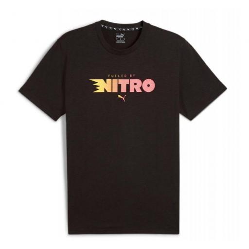Camiseta Puma Graphic Run Nitro Negra