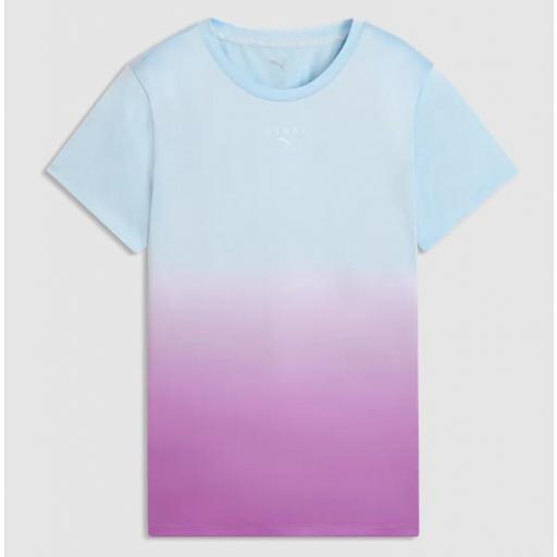 Camiseta Puma Hyrox Poly Graphic Tee Mujer Azul/Rosa [0]