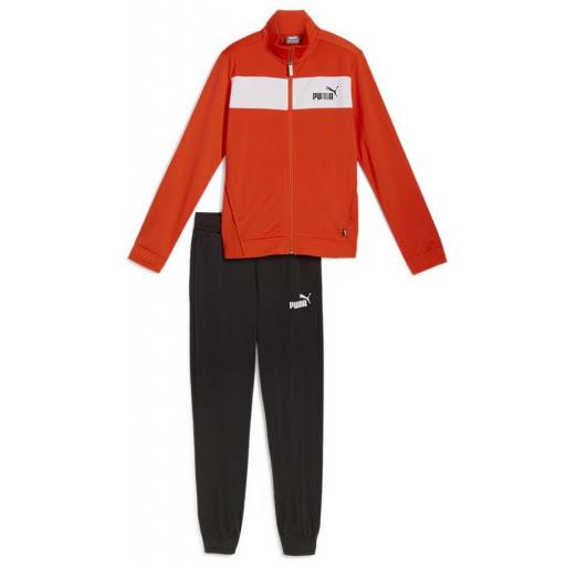 Chándal Puma Poly Suit CL Niños Naranja/Negro