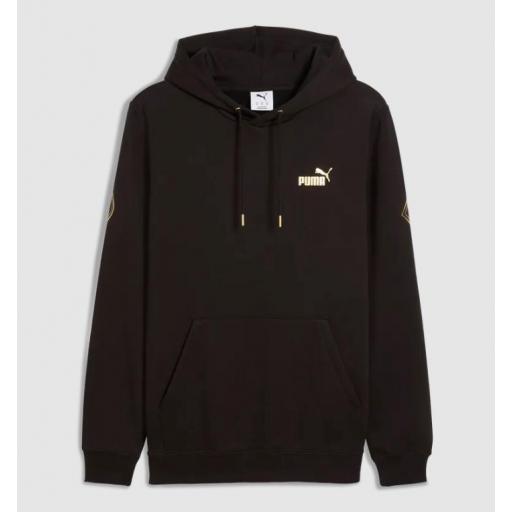 Sudadera Puma Maximal Metallic Hoodie Negro/Dorado [0]