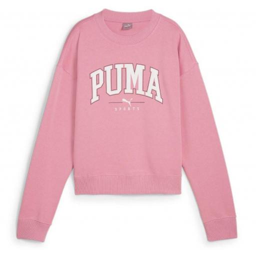 Sudadera Puma Squad Crew Fl Rosa