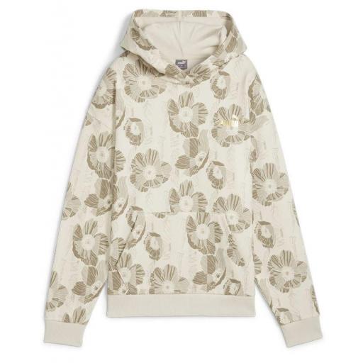 Sudadera Puma Ess+ Classic Act AOP Beige/Dorado [1]