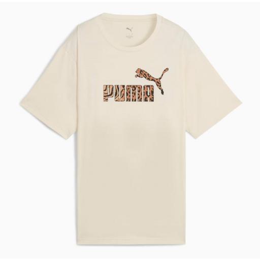 Camiseta Puma ESS Graphic Animal Print Beige