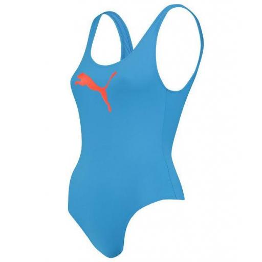 Bañador Puma Swim Classic Mujer Azul/Naranja [1]