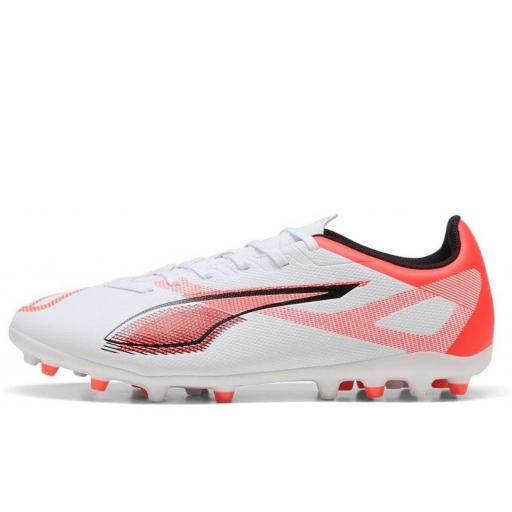 Bota Fútbol Puma Ultra 5 Play MG Blanco/Rojo [1]