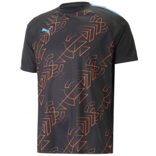 Camiseta Puma TeamLIGA Graphic Jersey Negro/Naranja