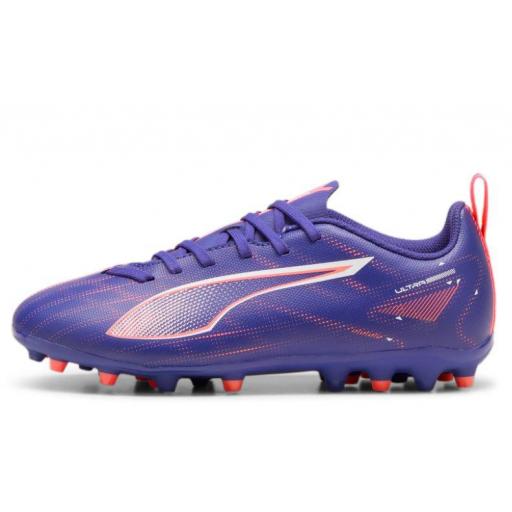 Bota Fútbol Puma Ultra 5 Play MG Jr Azul/Rosa [1]