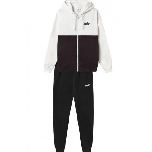 Chándal Puma Hooded Fz Sweat Suit Fl Blanco/Negro [0]