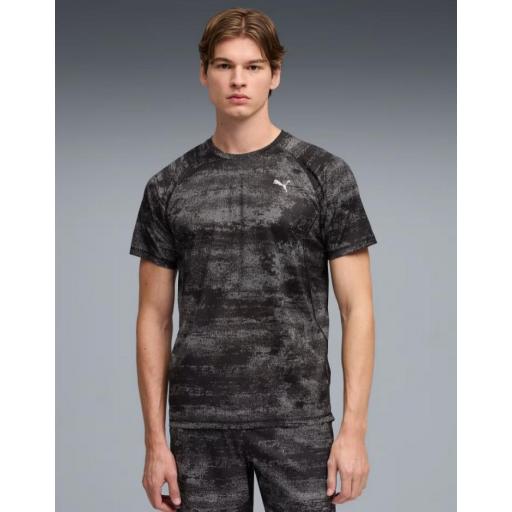 Camiseta Puma Run Velocity Camuflaje Negro/Gris [1]