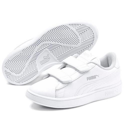 Zapatillas Puma Smash v2 PS Velcro Piel Blanco [0]