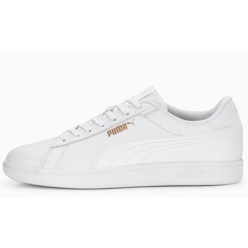 Zapatillas Puma Smash 3.0 L Blanco/Dorado [0]