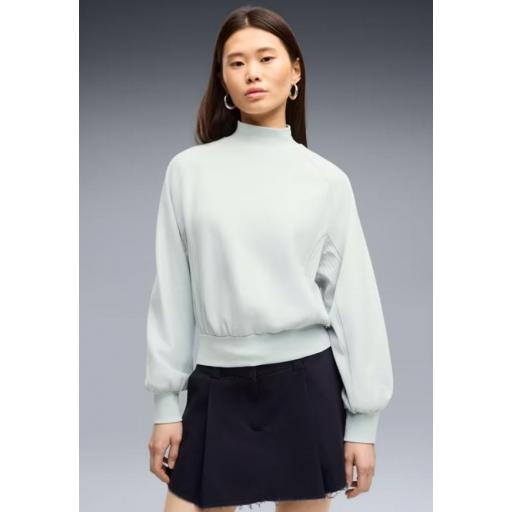 Sudadera Puma HER Mock Neck Crew Verde [1]