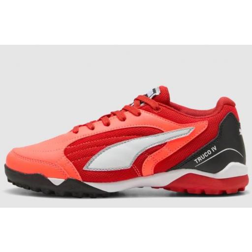Bota Fútbol Puma Truco IV Jr Turf Rojo/Naranja [1]