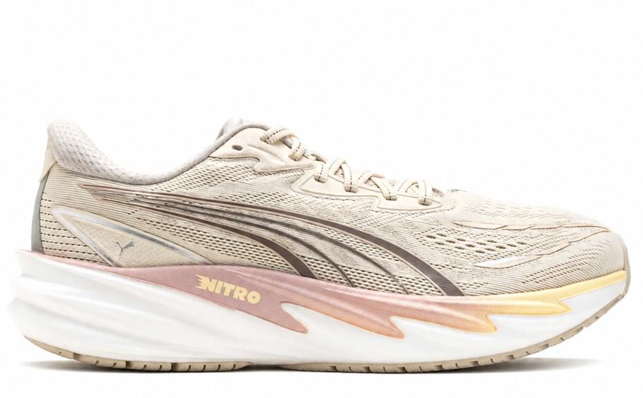 Zapatillas Puma Velocity Nitro 4 Beige/Rosa