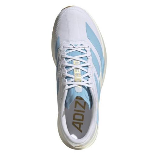 Zapatillas Adidas Adizero EVO SL Woven W Blanco/Azul [2]