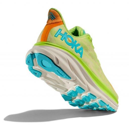 Zapatillas HOKA One One Clifton 9 Mujer Lettuce/Solar Flare [1]