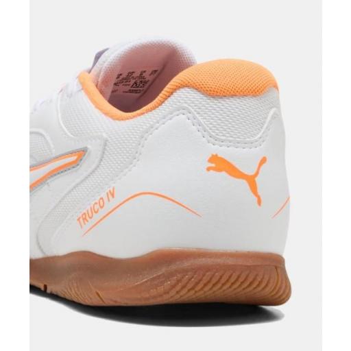 Zapatillas Fútbol Sala Puma Truco IV Blanco/Naranja [2]
