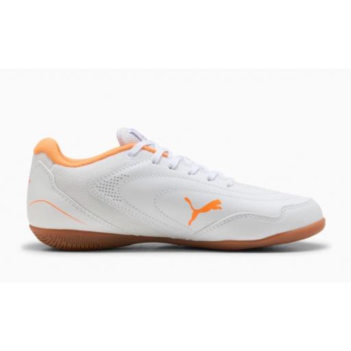 Zapatillas Fútbol Sala Puma Truco IV Jr Blanco/Naranja [1]