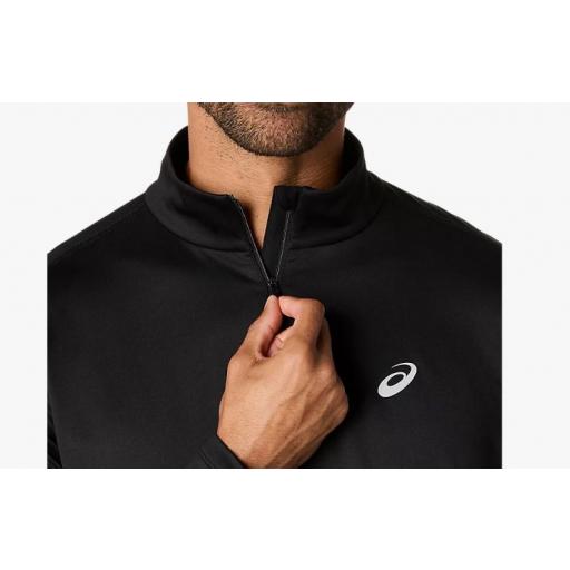 Camiseta Manga Larga Asics Core 1/2 Zip Negra [1]