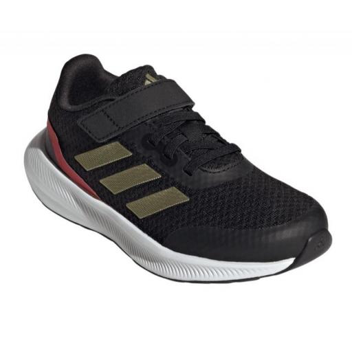 Zapatillas Adidas Runfalcon 3.0 Velcro Niños Negro/Dorado [1]