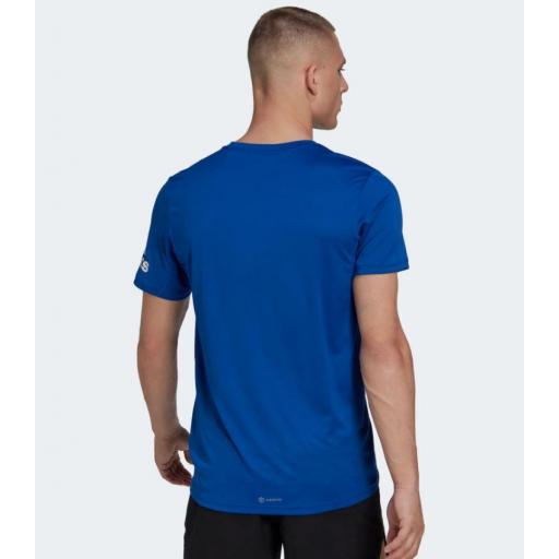 Camiseta Adidas Run It Tee Azul Royal [2]