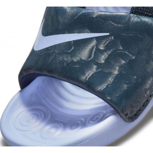 Sandalias Nike Kawa Slide TD niña pequeña morado/azul [2]