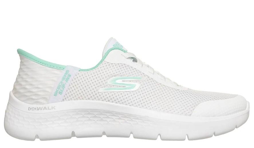 Zapatillas Skechers Slip-Ins Go Walk Flex Blanco/Menta