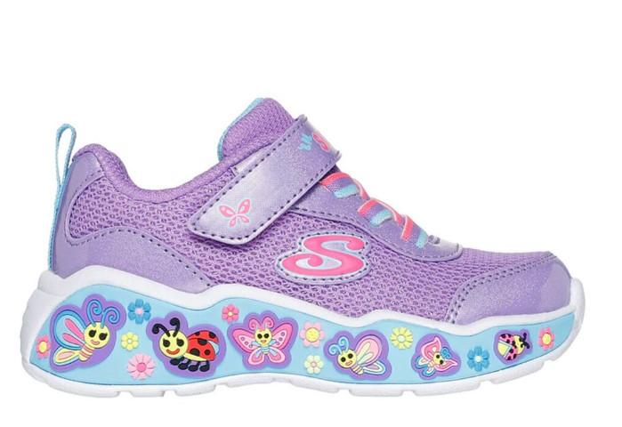 Zapatillas Skechers Play Scene Fun Squad Velcro Morada