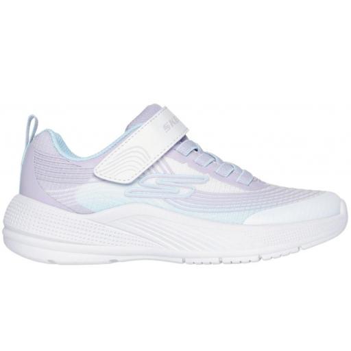 Zapatillas Skechers Microspec Advance Velcro Lila/Azul