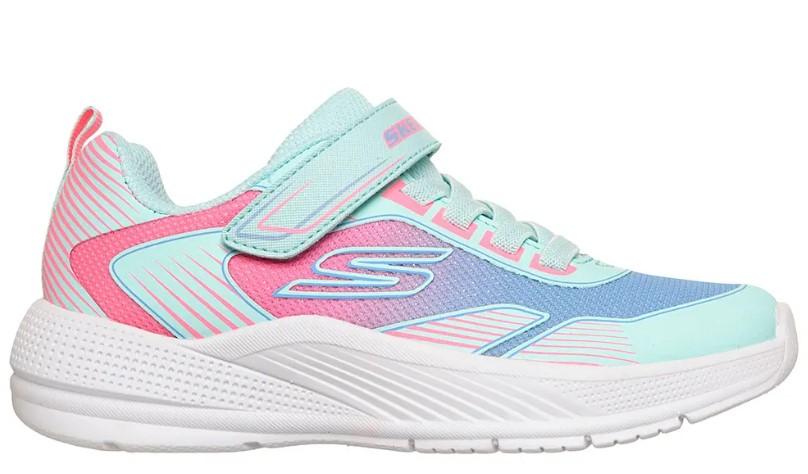 Zapatillas Skechers Microspec Advance Velcro Azul/Rosa