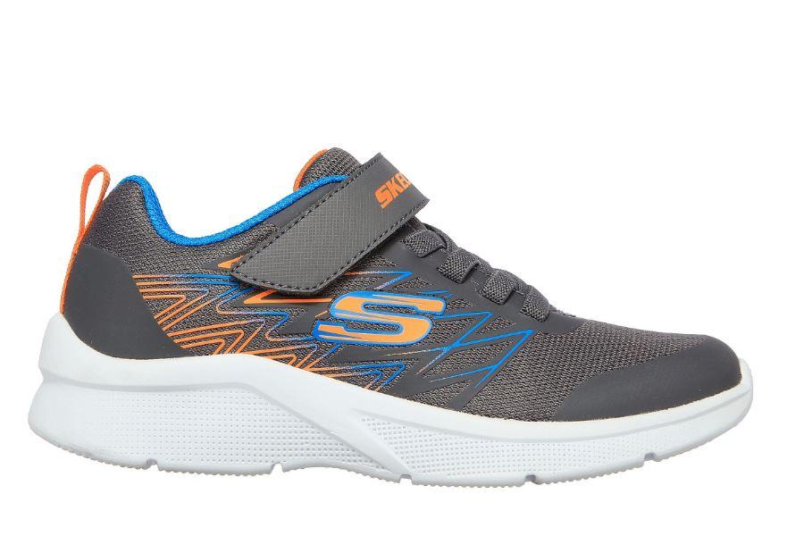 Zapatillas Skechers Microspec-Texlor Velcro Niños Gris/Azul