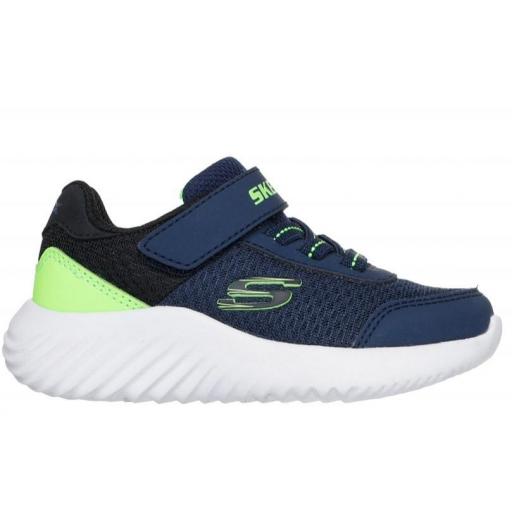 Zapatillas Skechers Bounder-Trezic Velcro Niños Marino