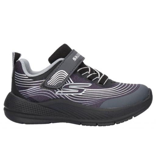 Zapatillas Skechers Microspec Advance Bebe Negro/Plata [0]