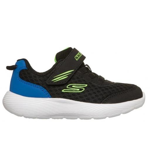 Zapatillas Skechers Dyna-Lite Velcro Niño Pequeño Negro/Azul [0]