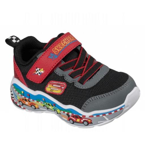 Zapatillas Skechers Play Scene Coches TD Rojo/Negro [1]