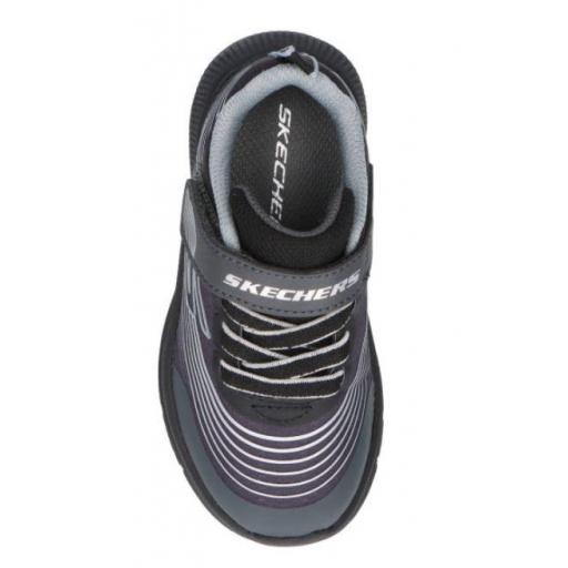 Zapatillas Skechers Microspec Advance Bebe Negro/Plata [3]