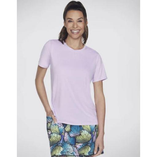 Camiseta Skechers GO DRI SWIFT Tee Mujer Morada [2]