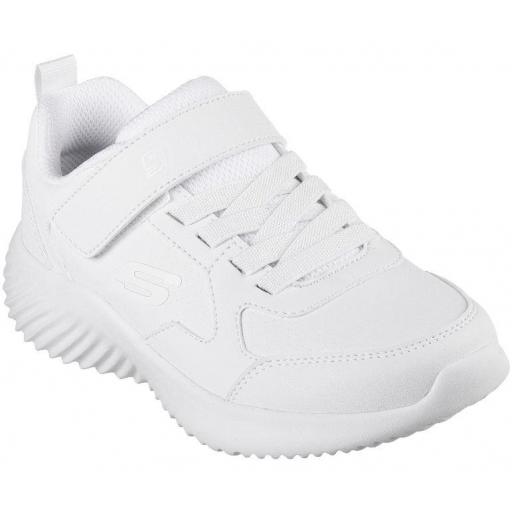 Zapatillas Skechers Bounder - Power Study Velcro Blanca Entera [1]