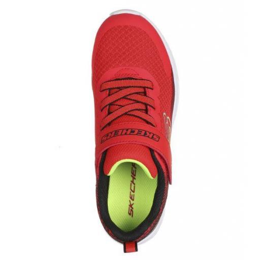 Zapatillas Skechers Microspec II Zovrix Velcro Rojo [1]
