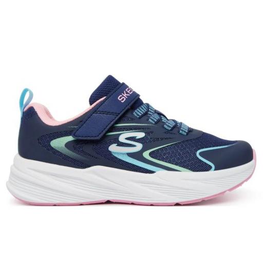Zapatillas Skechers Microspec Tread PS Marino/Rosa [0]