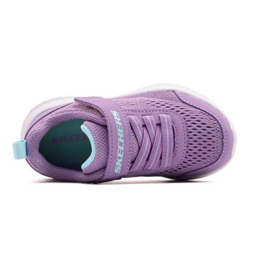 Zapatillas Skechers Bounder Niñas Velcro Morada [2]