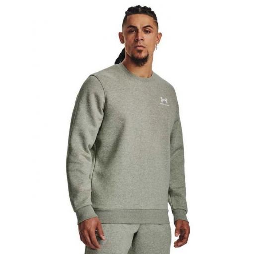 Sudadera Under Armour Essential Fleece Crew Gris [1]
