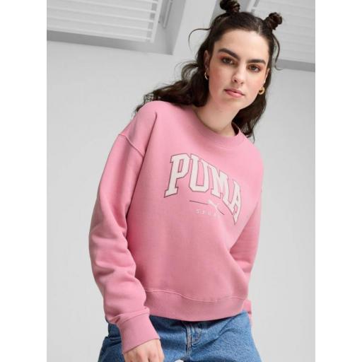 Sudadera Puma Squad Crew Fl Rosa [2]