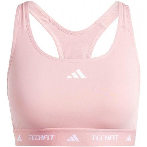 Sujetador Deportivo Adidas Techfit Mid Bra Rosa