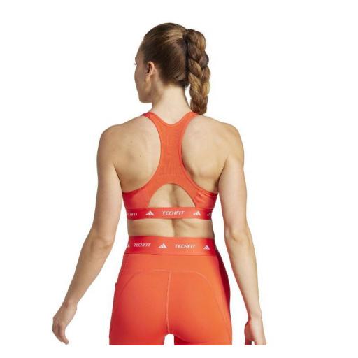 Sujetador Deportivo Adidas Techfit Mid Bra Coral [3]