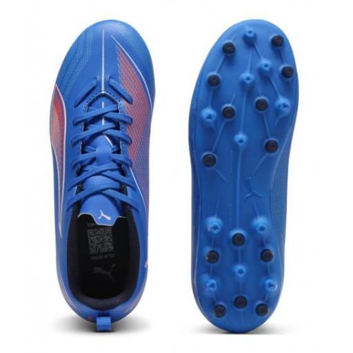 Bota Fútbol Puma Ultra 6 Play MG Jr Azul [2]