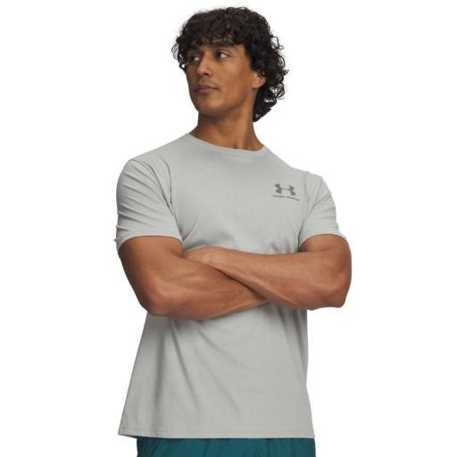 Camiseta Under Armour Sportstyle LC Logo Verde Titanium