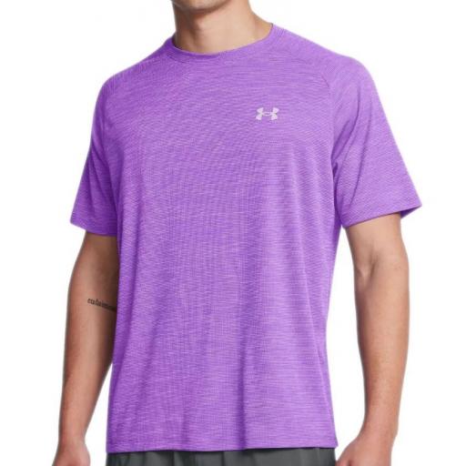 Camiseta Under Armour Tech Textured SS Morada [1]