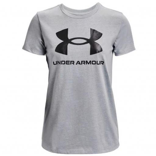 Camiseta Under Armour Sportstyle Graphic Mujer Gris [0]