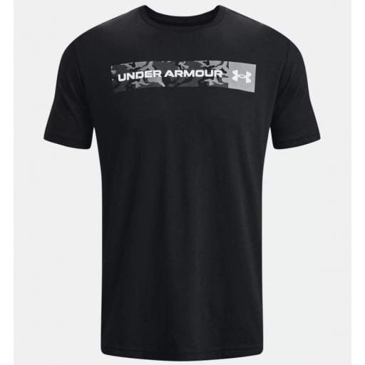 Camiseta Under Armour Camo Chest Stripe Negra [0]